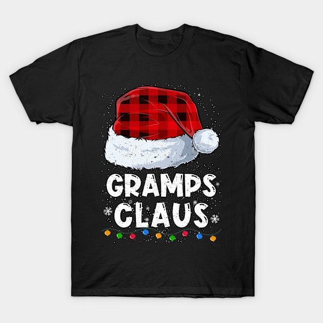 Gramps Claus Red Plaid Christmas Santa Family Matching Pajama T-Shirt by tabaojohnny